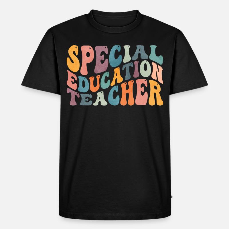 Groovy Sonderschullehrer SPED - Männer Premium Bio T-Shirt - Schwarz