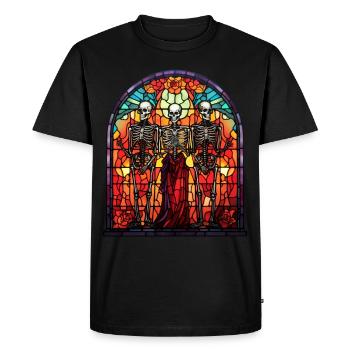 Halloween Stained Glass Stained Glass - Men's Premium Organic T-Shirt - black - Front - Nico (187cm)