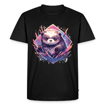 Loutre de mer Loutre Loutre Loutre Loutre Animaux reproducteurs - T-shirt Premium bio Homme - noir - Devant - Nico (187cm)