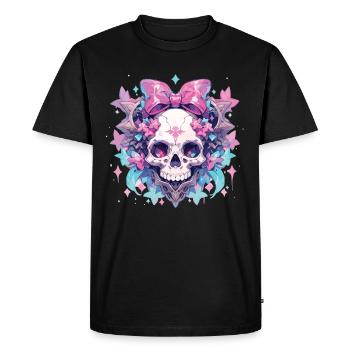 Totenkopf Todenschädel Skull Skulls - Men's Premium Organic T-Shirt - black - Front - Nico (187cm)