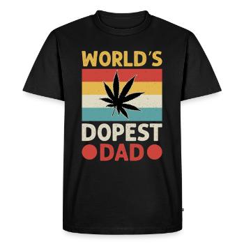 Cannabis Marijuana Weed Fumer - T-shirt Premium bio Homme - noir - Devant - Nico (187cm)