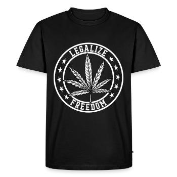 Cannabis Marijuana Weed Smoking - Men's Premium Organic T-Shirt - black - Front - Nico (187cm)