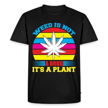 Cannabis Marijuana Weed Smoking - Men's Premium Organic T-Shirt - black - Front - Nico (187cm)