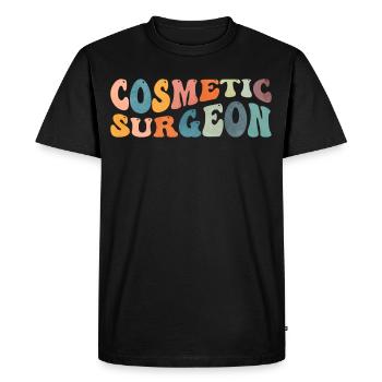 Groovy Chirurgien Esthétique Chirurgien Plasticien - T-shirt Premium bio Homme - noir - Devant - Nico (187cm)