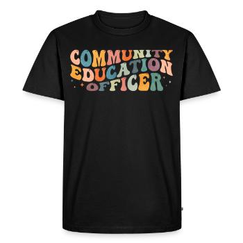 Services d’agent d’éducation communautaire Groovy - T-shirt Premium bio Homme - noir - Devant - Nico (187cm)