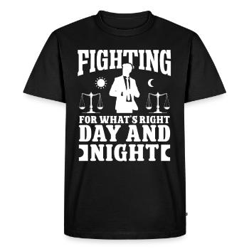 Avocat se battant pour quel droit Avocat Avocat - T-shirt Premium bio Homme - noir - Devant - Nico (187cm)