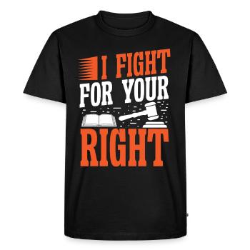 Avocat Battez-vous pour votre droit Avocat Avocat - T-shirt Premium bio Homme - noir - Devant - Nico (187cm)