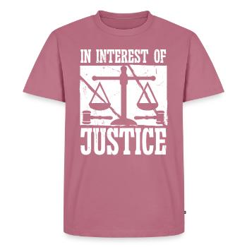 Anwalt In Interest Of Justice Rechtsanwalt Jurist - Männer Premium Bio T-Shirt - Mauve - Vorne - Nico (187cm)