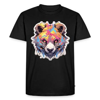 Ours Ours Tête d’ours Ours brun Amoureux des animaux - T-shirt Premium bio Homme - noir - Devant - Nico (187cm)