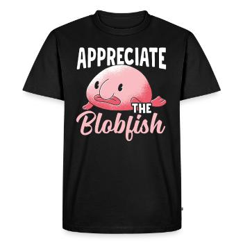 Appreciate the Blobfish owner Blobfishes - Men's Premium Organic T-Shirt - black - Front - Nico (187cm)