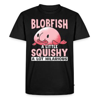Blobfish Little Squishy Blobfishes Owner - Men's Premium Organic T-Shirt - black - Front - Nico (187cm)