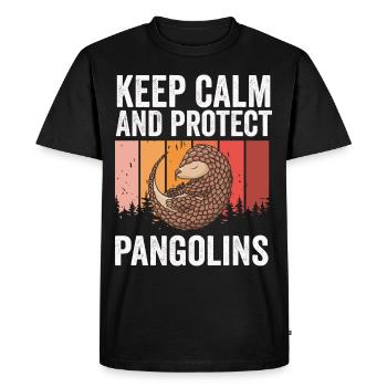 Protéger les propriétaires de pangolins - T-shirt Premium bio Homme - noir - Devant - Nico (187cm)
