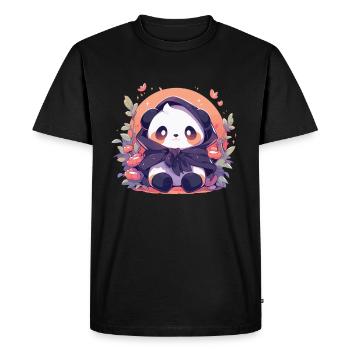 Panda Pandas Panda Ours Bébés Pandas Animaux - T-shirt Premium bio Homme - noir - Devant - Nico (187cm)