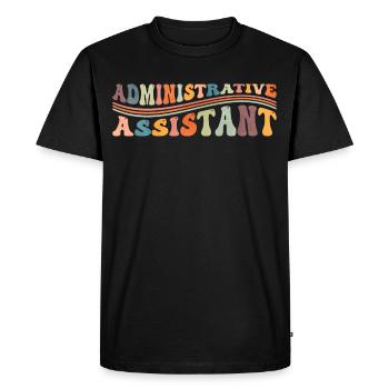 Groovy Secrétaire administratif adjoint administratif - T-shirt Premium bio Homme - noir - Devant - Nico (187cm)