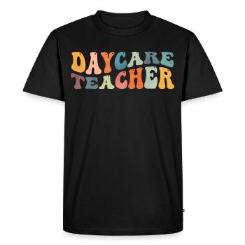 Groovy Daycare Teacher Provider Childcare - Men's Premium Organic T-Shirt - black - Front - Nico (187cm)