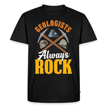 Drôle de géologue minéral de chasse aux roches - T-shirt Premium bio Homme - noir - Devant - Nico (187cm)