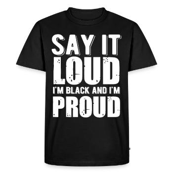 Black History Month Black History - Men's Premium Organic T-Shirt - black - Front - Nico (187cm)