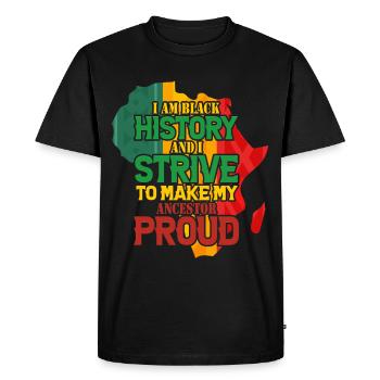 Black History Month Black History - Men's Premium Organic T-Shirt - black - Front - Nico (187cm)