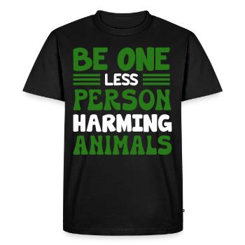 Véganisme végétalien - T-shirt Premium bio Homme - noir - Devant - Nico (187cm)