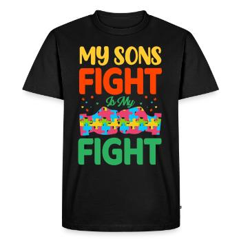 Autisme Autiste - T-shirt Premium bio Homme - noir - Devant - Nico (187cm)