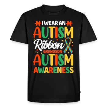 Autisme Autiste - T-shirt Premium bio Homme - noir - Devant - Nico (187cm)