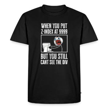 Programmer Humor Coding Jokes Developer - Men's Premium Organic T-Shirt - black - Front - Nico (187cm)