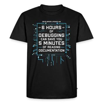 Programmer Humor Coding Jokes Developer - Men's Premium Organic T-Shirt - black - Front - Nico (187cm)