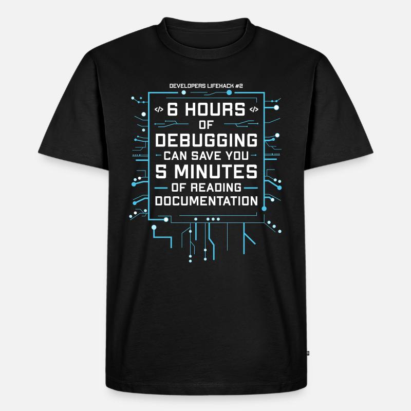 Programmer Humor Coding Jokes Developer - Men's Premium Organic T-Shirt - black
