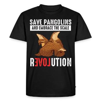 Scale Revolution Pangolins Lover Pangolin - T-shirt Premium bio Homme - noir - Devant - Nico (187cm)