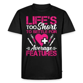 La chirurgie plastique se contente de - T-shirt Premium bio Homme - noir - Devant - Nico (187cm)