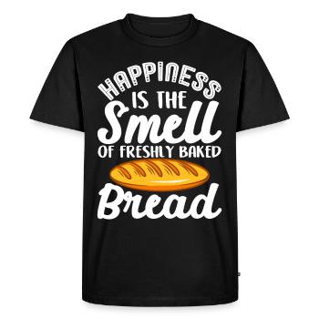 Funny bread baking baker - Men's Premium Organic T-Shirt - black - Front - Nico (187cm)