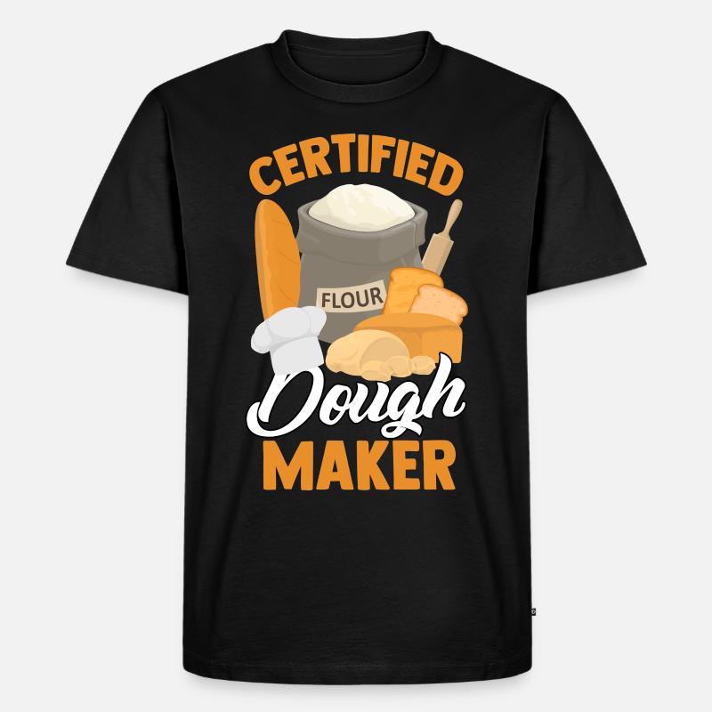 Lustiges Brot Backen Bäcker Mehl - Männer Premium Bio T-Shirt - Schwarz