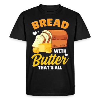 Funny bread baking baker - Men's Premium Organic T-Shirt - black - Front - Nico (187cm)