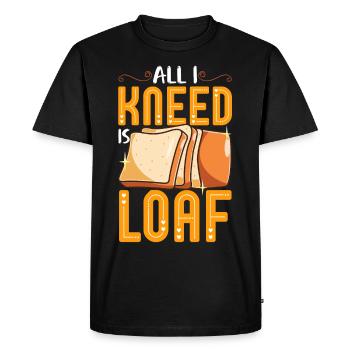 Funny bread baking baker - Men's Premium Organic T-Shirt - black - Front - Nico (187cm)