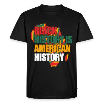 Black History Month Black History - Men's Premium Organic T-Shirt - black - Front - Nico (187cm)