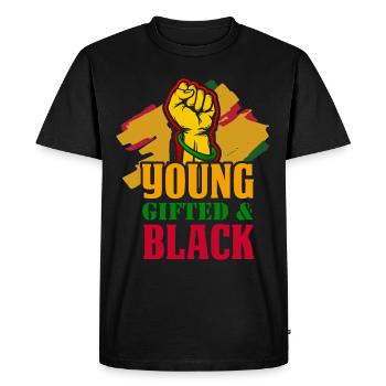 Black History Month Black History - Men's Premium Organic T-Shirt - black - Front - Nico (187cm)