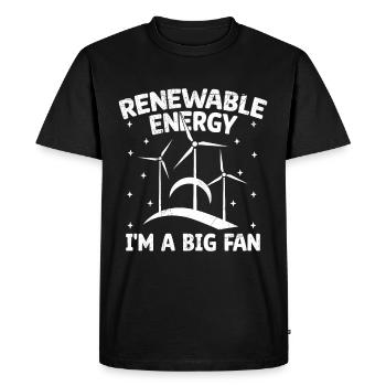 Renewable energy I'm a big - Men's Premium Organic T-Shirt - black - Front - Nico (187cm)