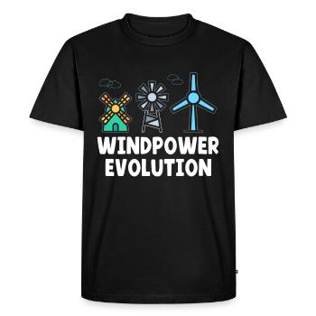 Wind Turbine Technician Windmill Renewables - Men's Premium Organic T-Shirt - black - Front - Nico (187cm)
