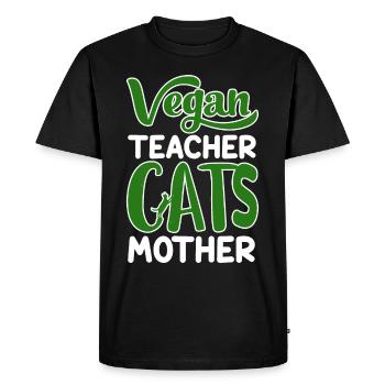 Véganisme végétalien - T-shirt Premium bio Homme - noir - Devant - Nico (187cm)