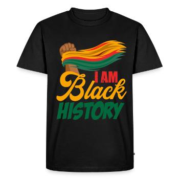 Black History Month Black History - Men's Premium Organic T-Shirt - black - Front - Nico (187cm)