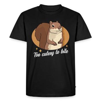 Cute Squirrel Grey Squirrel Squirrel Gift - Men's Premium Organic T-Shirt - black - Front - Nico (187cm)