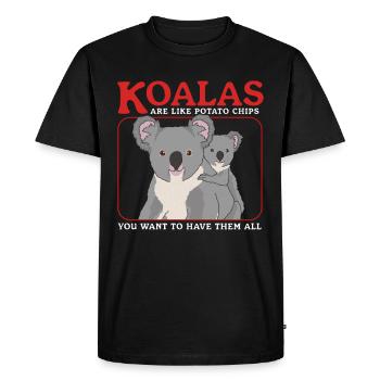 Koala Koalas Koala Bear Koala Bears Cadeau - T-shirt Premium bio Homme - noir - Devant - Nico (187cm)