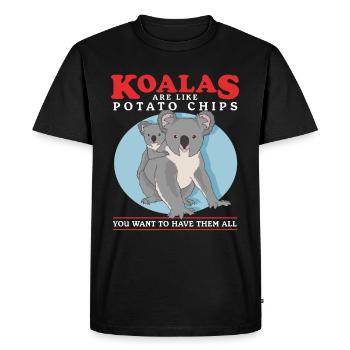 Koala Koalas Koala Bears Koala Bear Cadeau - T-shirt Premium bio Homme - noir - Devant - Nico (187cm)