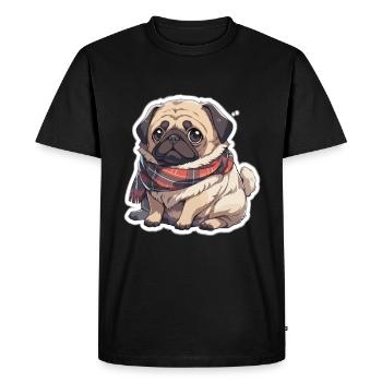 Pug Pug Dog Pug Gifts Pug Lovers - Men's Premium Organic T-Shirt - black - Front - Nico (187cm)