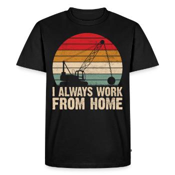 Fun day of house demolition - Men's Premium Organic T-Shirt - black - Front - Nico (187cm)