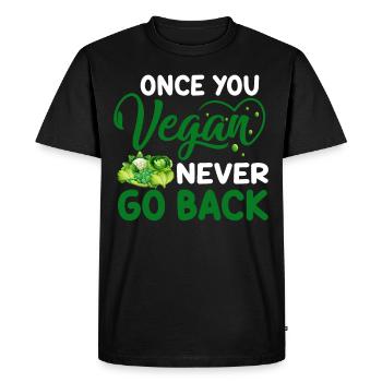 Véganisme végétalien - T-shirt Premium bio Homme - noir - Devant - Nico (187cm)