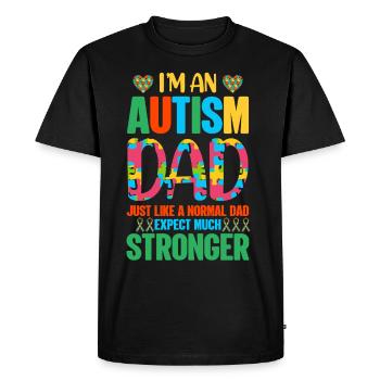 Autisme Autiste - T-shirt Premium bio Homme - noir - Devant - Nico (187cm)