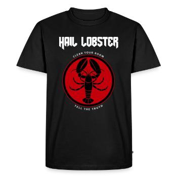 Hail Lobster satire design, Jordan Peterson - T-shirt Premium bio Homme - noir - Devant - Nico (187cm)