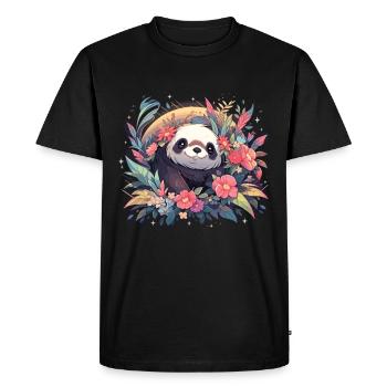 Panda Panda Ours Panda Bébé Pandas - T-shirt Premium bio Homme - noir - Devant - Nico (187cm)