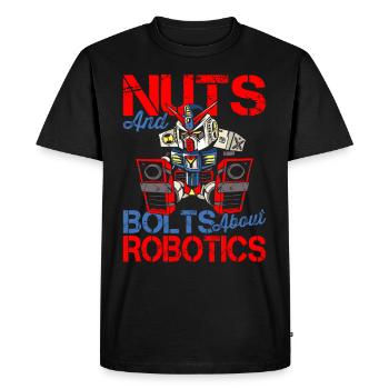 Robotics lover nuts screws - Men's Premium Organic T-Shirt - black - Front - Nico (187cm)